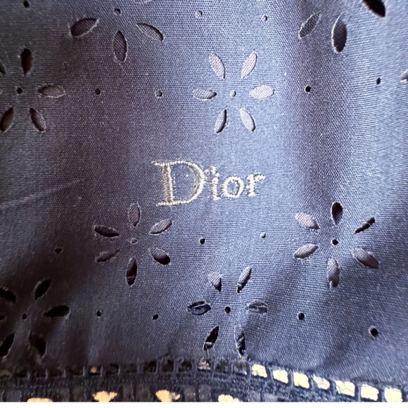 Dior Kid's A-line Dress | Flower Eyelet Navy | Size: 8Y - Picture 2 of 3